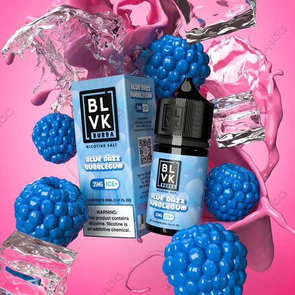 جویس سالت بی ال وی کا طعم آدامس تمشک و یخ BLVK Blue Razz Bubblegum Ice